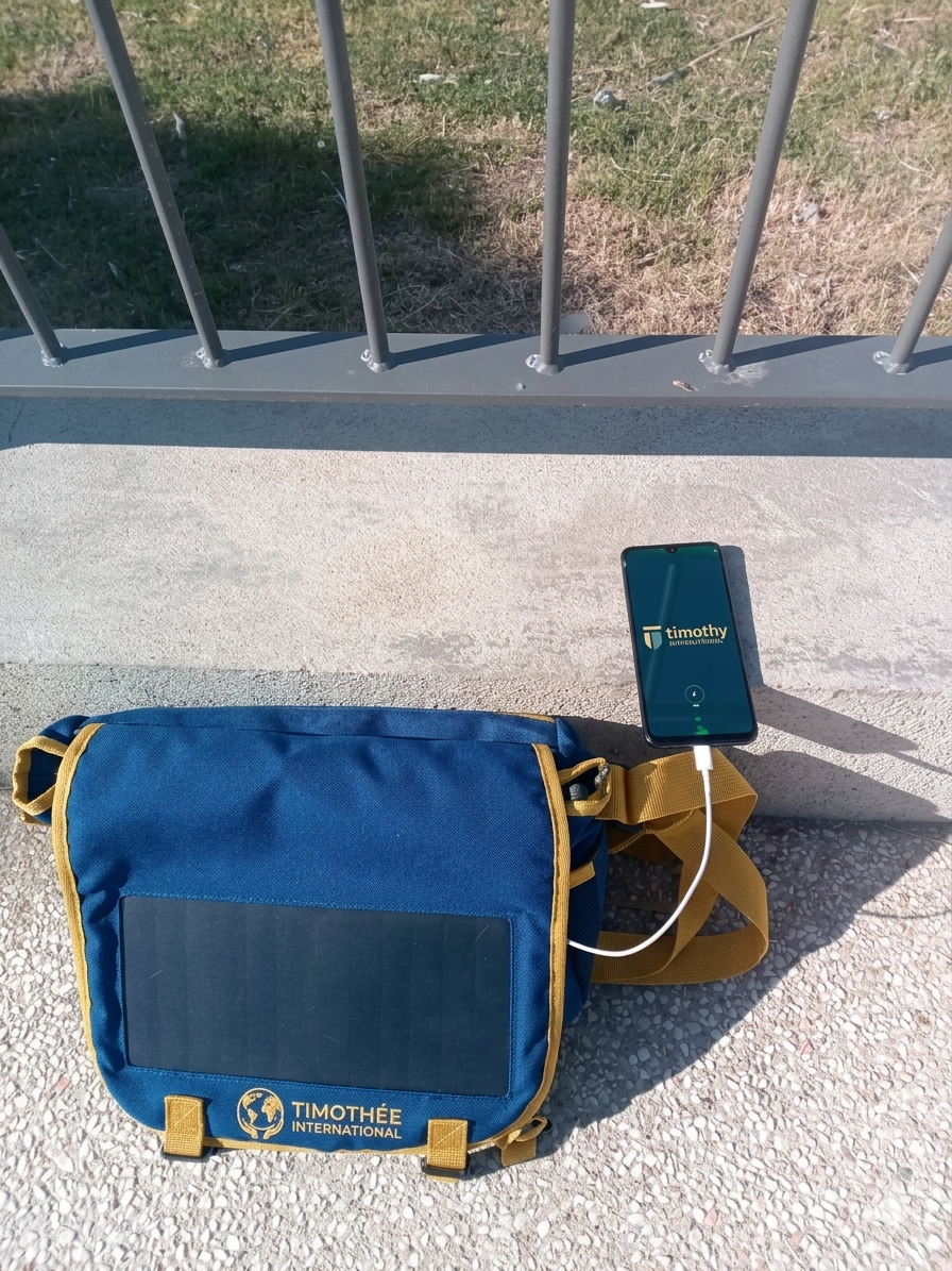Solar backpack visual detail