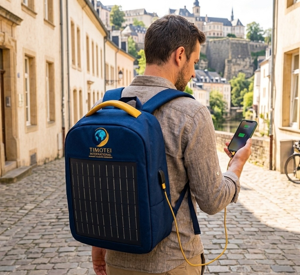 Timotei International solar backpack